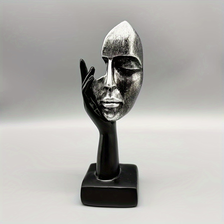 Image of 1pc Of Abstract Figure Face- Resin Craft Ornament For Home And Office Desk Decoration