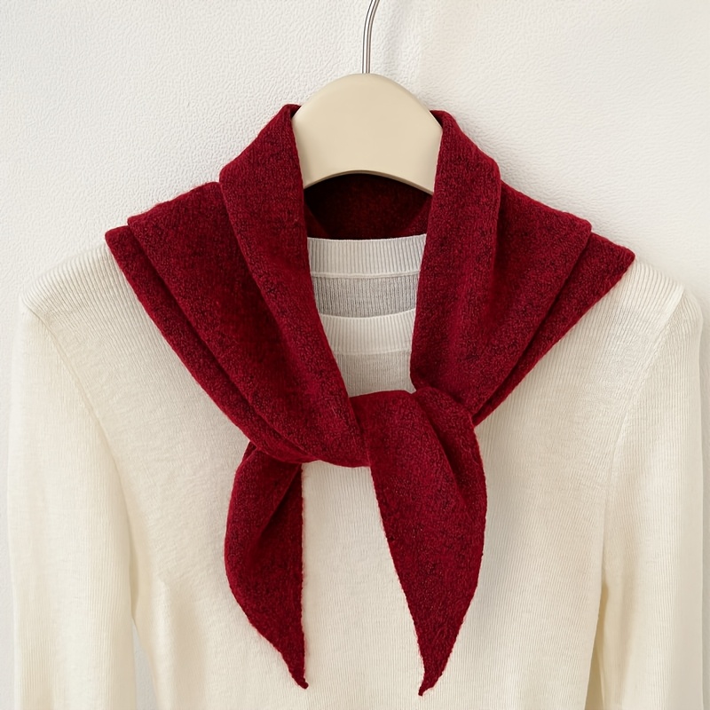 Solid Color Triangle Shape Scarf, Warm Touch & Clean Cut