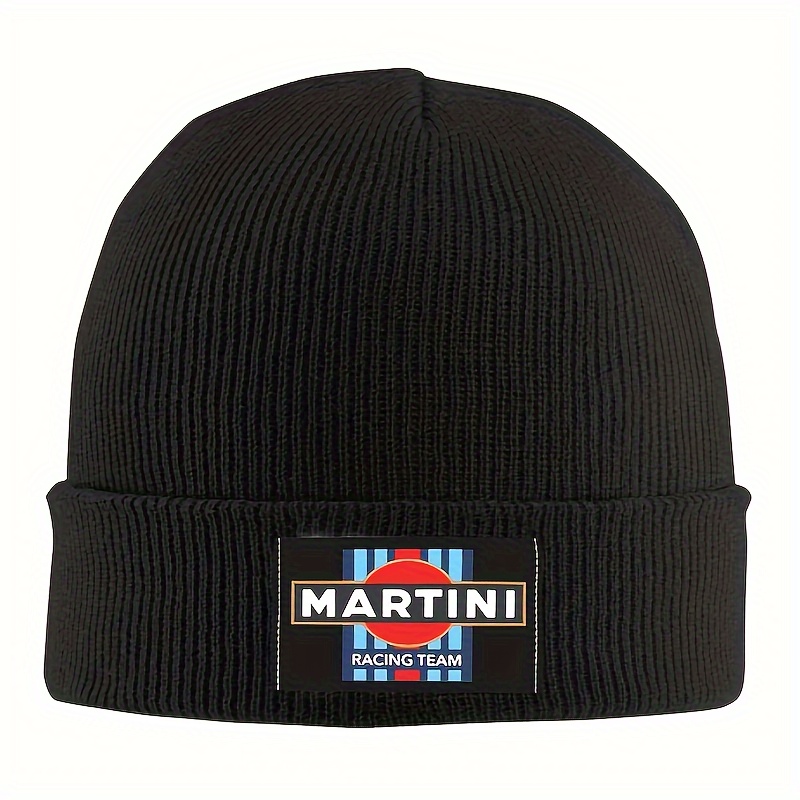 

Martini Unisex Knit Beanie, 100% Acrylic Lightweight Warm Skull Cap, Medium Stretch, Hand Washable, Sports Style For Autumn & Winter