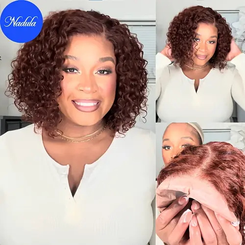 knots wig summertime short deep small curly 7x5 pre cut put on human hair glueless wig short bob for summer pre lace closure wig hairline