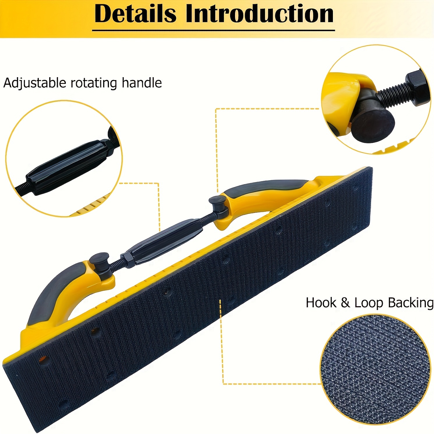 

Adjustable Radius Flex Longboard Hand Sanding File Block With Hook & Loop Backing - Suitable For Automotive, Woodworking, Rust And Paint Removal, And Wall Polishing