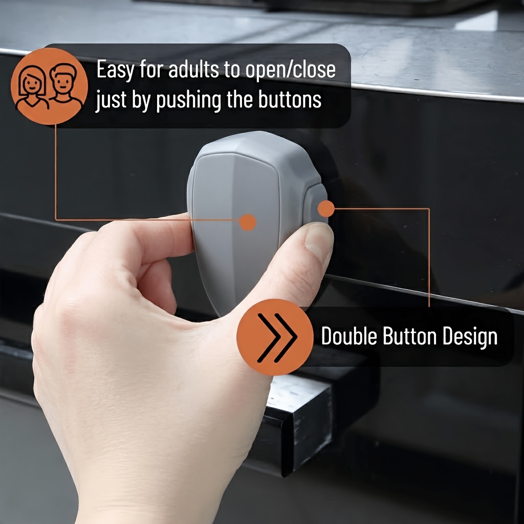 2pcs Oven Lock and Cabinet Lock Set, Baby Safety Locks for Kitchen