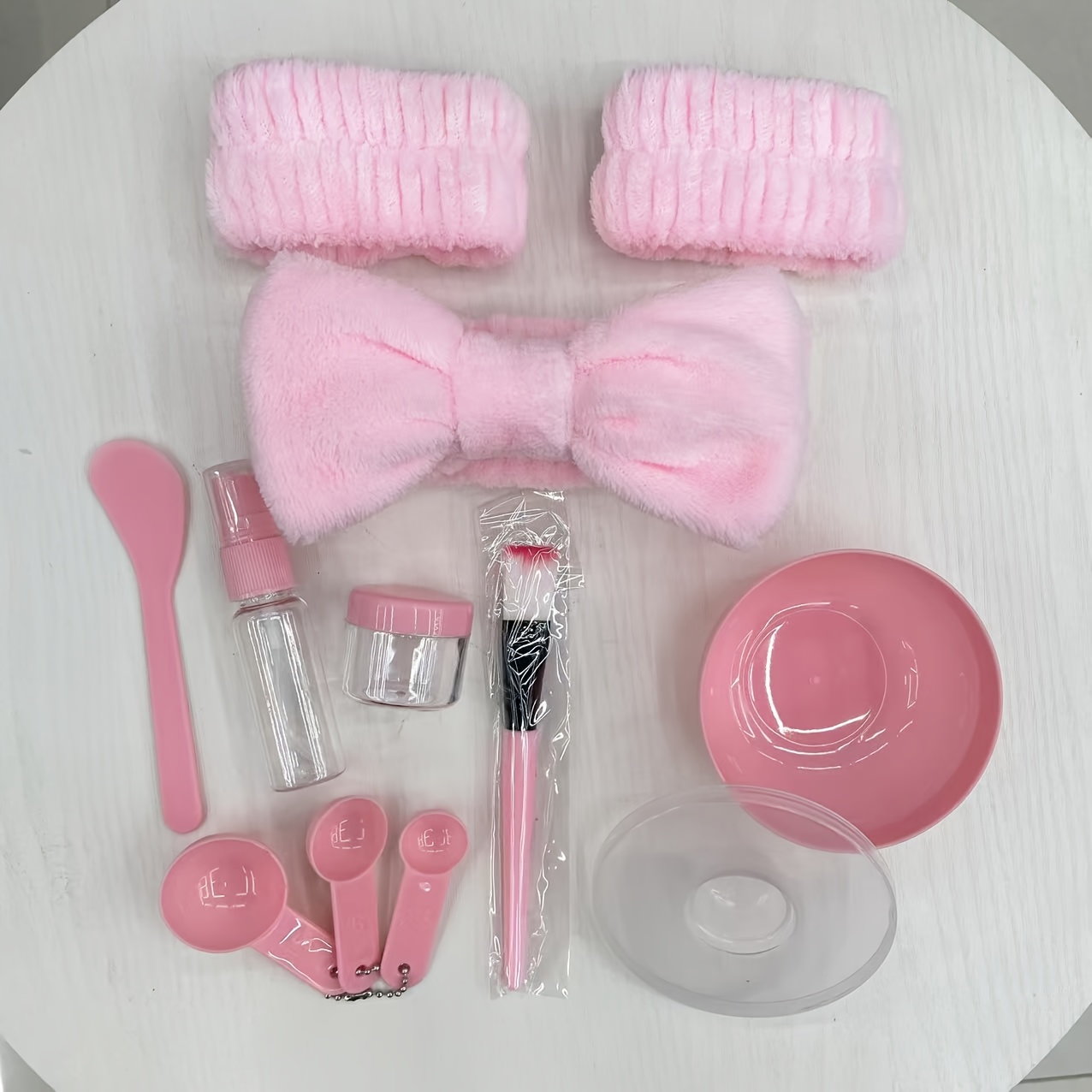 TEMU 12pcs Beauty Tool Set For Face Mask Bowl, Face Mask Stick, Face Mask Band, Face Diy Set, Face Kit, Face Mask, Skin Care, Eye Mask, Skincare