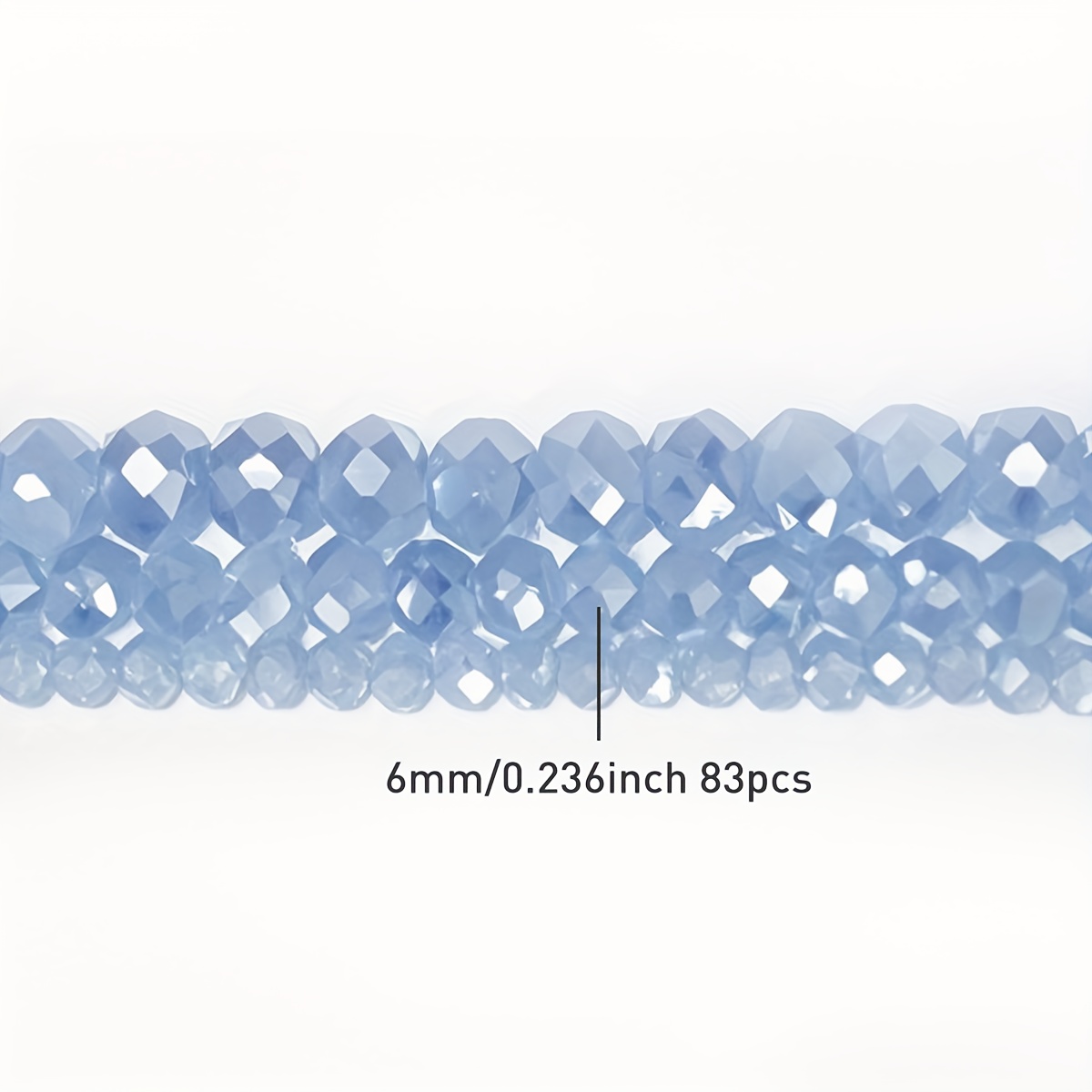4/6/8mm Light Blue Ab Artificial Crystal Flat Beads For Diy Bracelet Earring Necklace Craft Jewelry Accessories