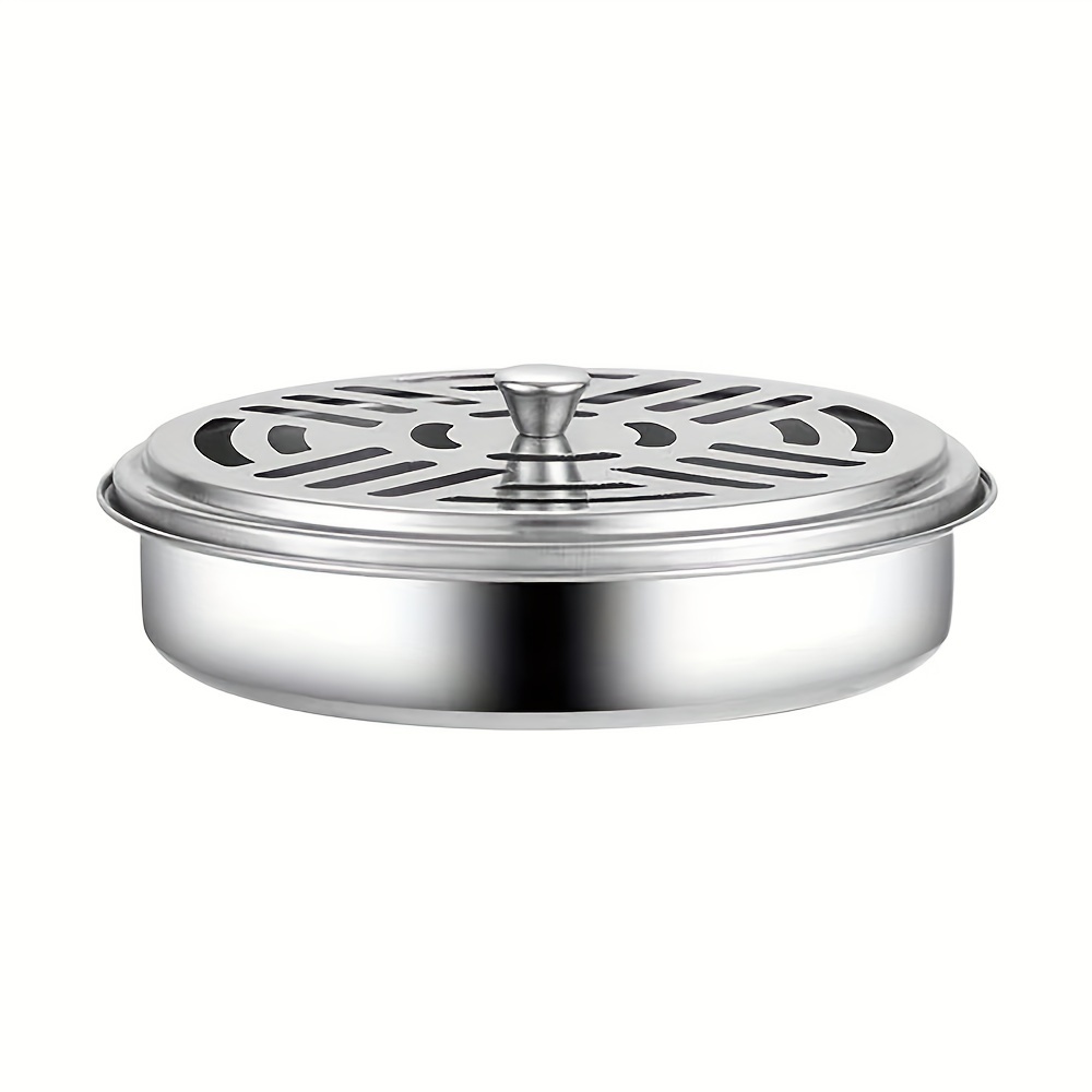 TEMU Portaespirales de Acero Inoxidable con , Bandeja Resistente y al para Incienso, Uso en Hogar y Exteriores