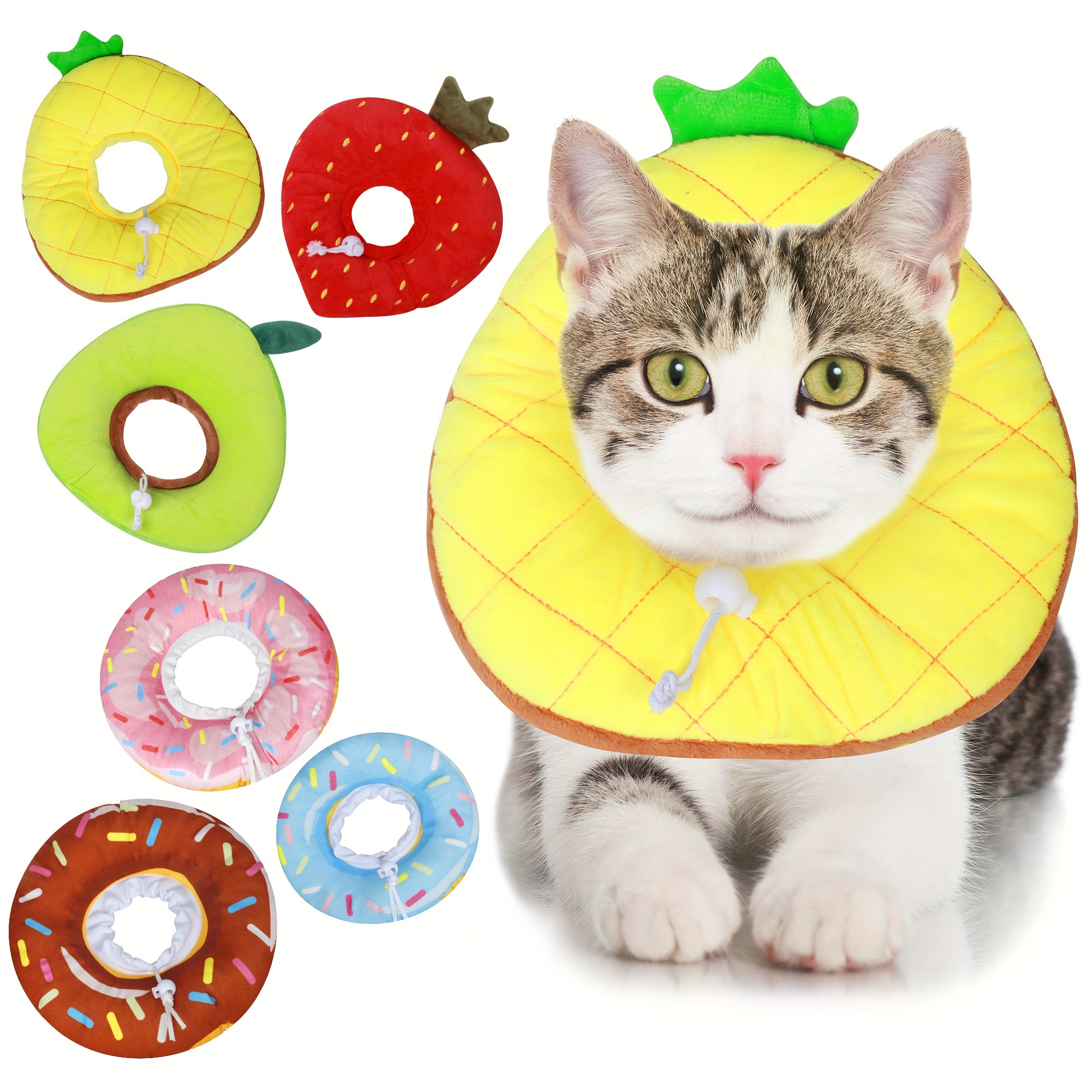 Soft Cat Cone, Adjustable Cat Recovery Collar After Surgery, Breathable