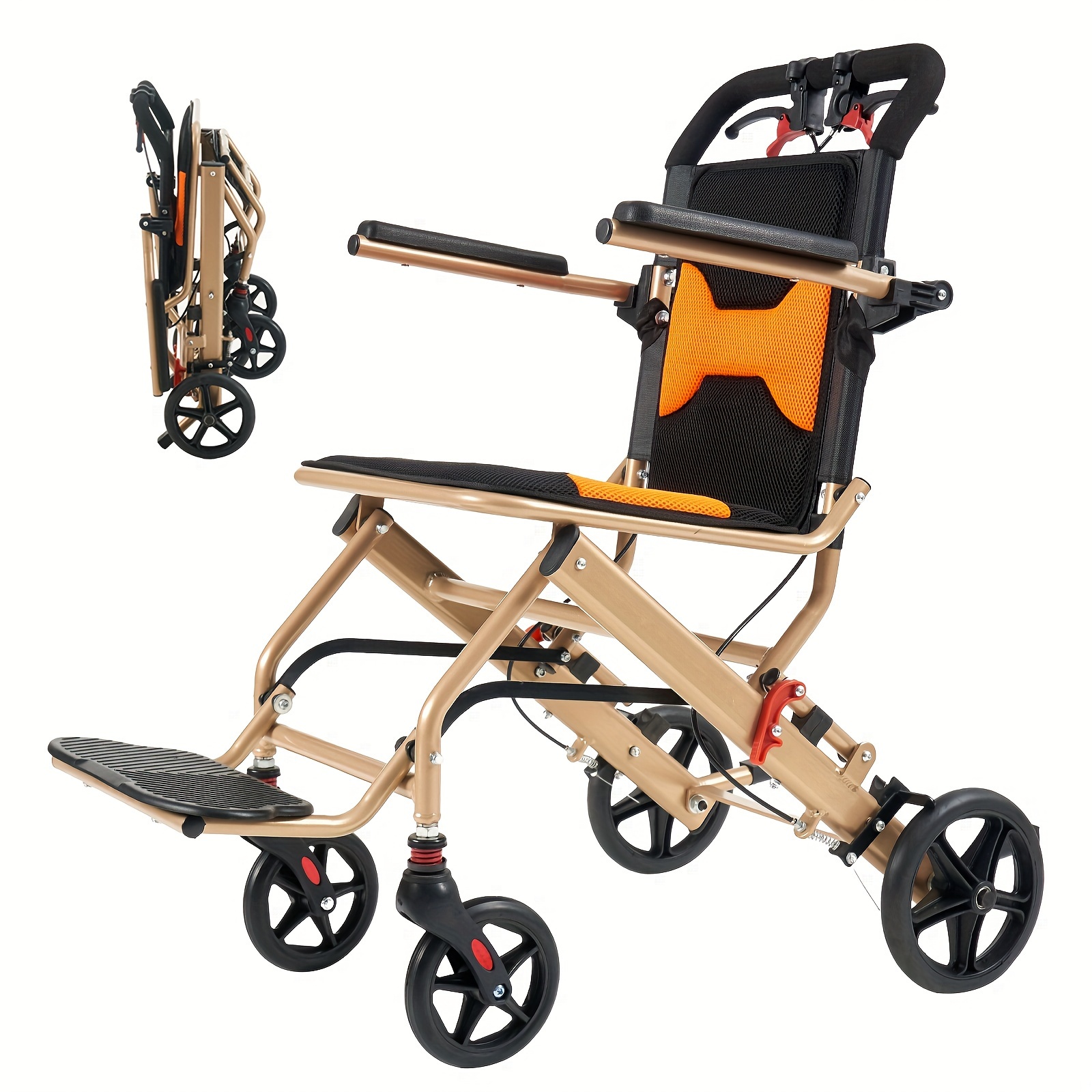 

Ultra-light Wheelchair, Travel Friendly, Super Lightweight And Easy To Use, Safe Structure, Comfortable Ride And Easy To Carry.