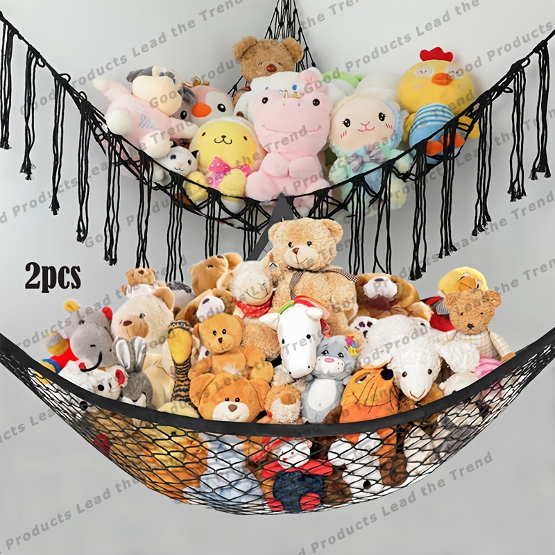 Hammock Padded Toy Box Teddy Hammock With Hooks Large Mesh Net