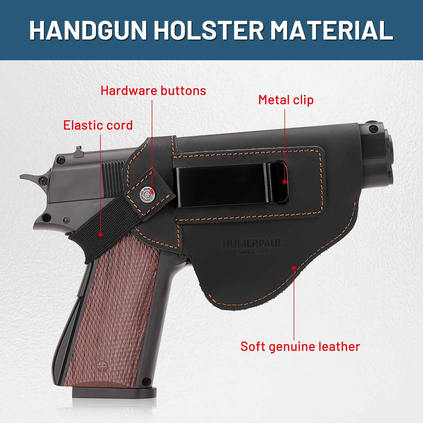 Waist-mounted Holster for Concealed Carry