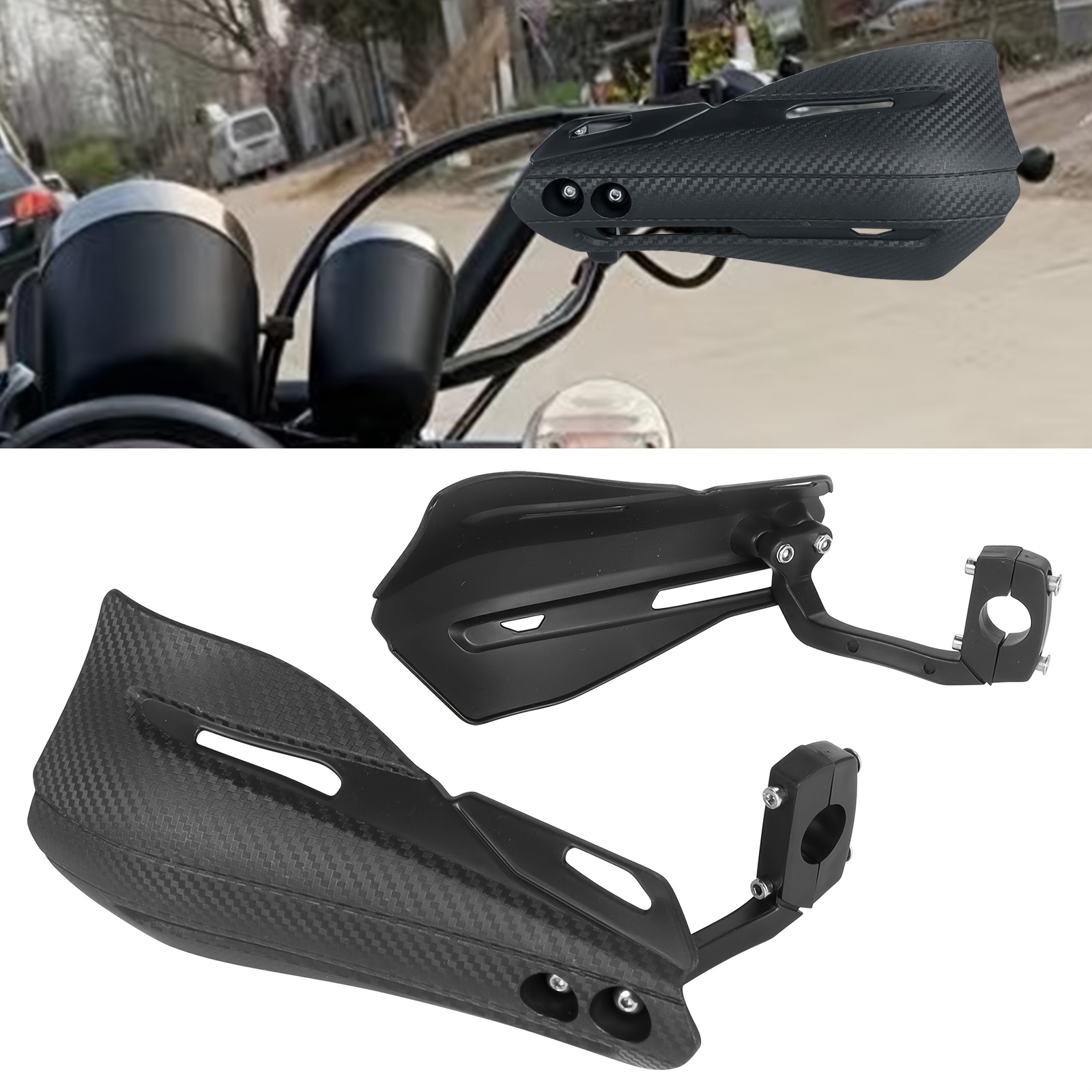 TEMU Scudo Manubrio Moto Scooter Veicolo Elettrico Manubrio Modificato Protezioni Parabrezza Leva Freno Protezione Aggiunte 1 Set