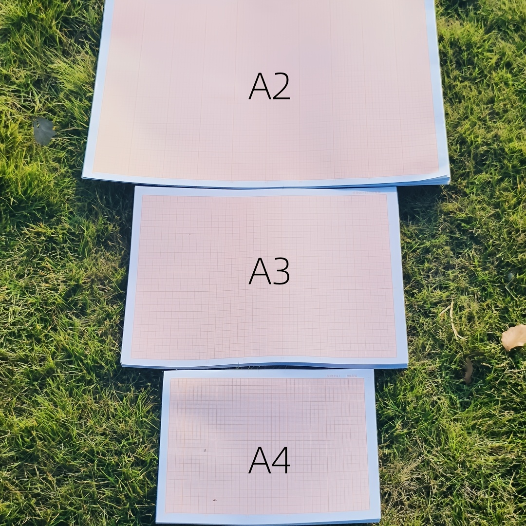 50pcs Grid Paper, A3/a4 Size - Ideal For Engineering & Architectural Designs, Small Lines Drawing & , Grid Notebook