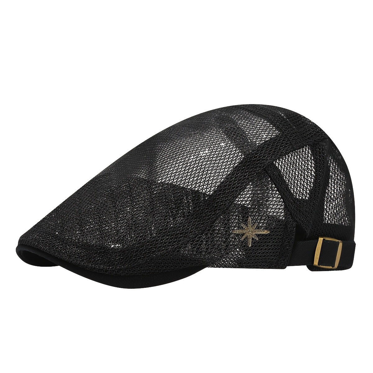TEMU Men's Hat, Summer Men's Breathable Mesh Cap, Brimless Beret; Men's And Women's Beret Solid Color Hollow Mesh Duck Tongue Cap, Hat, Breathable