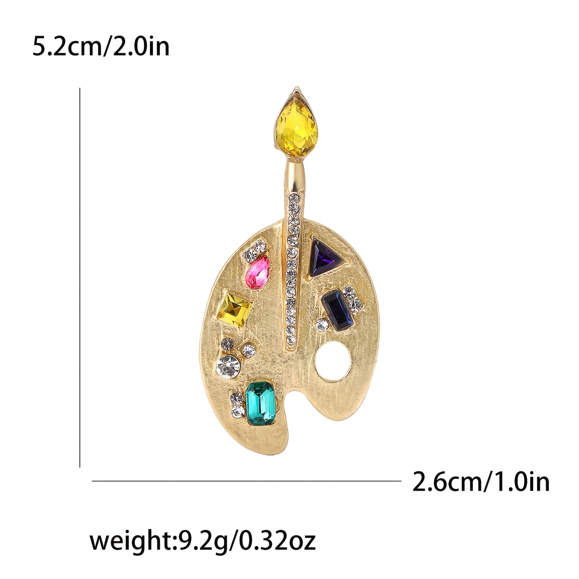 TEMU Classic Rhinestones Paints Plates Brooches For Women Unisex Wear Creativity Metals Pins Used As Necklaces Badges Casual Party Banquets Gifts