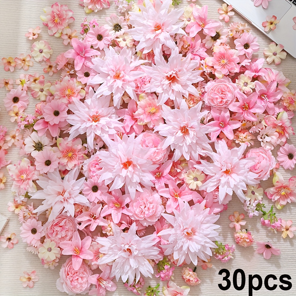 TEMU 15/30/50pcs Fiori Artificiali Realistici - Piccole Peonie, e Rose Adatti per Matrimoni, Fai da Te, Ghirlande, San Valentino, , Laurea - di Fiori