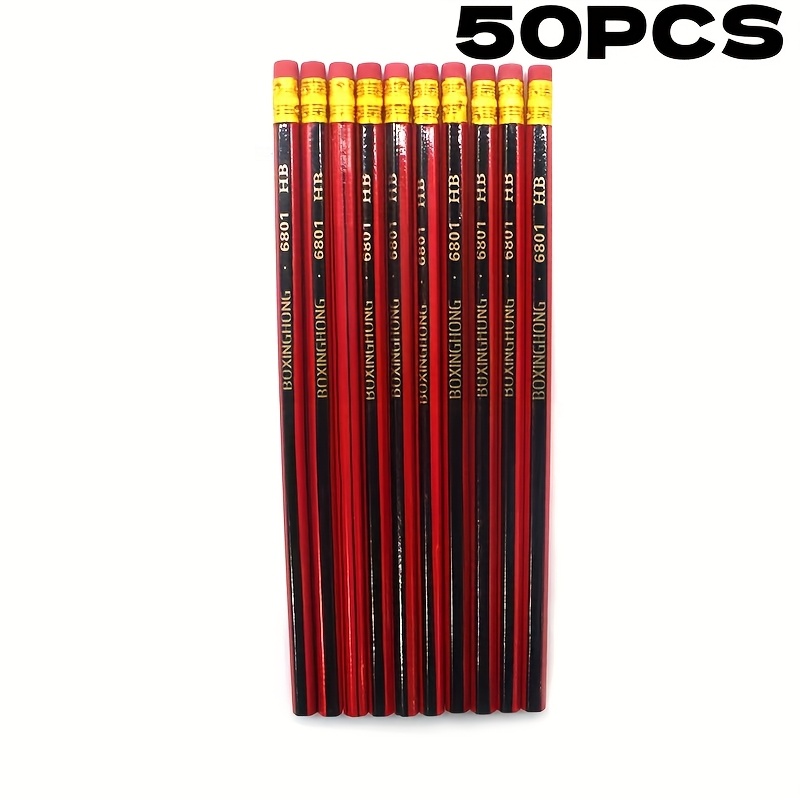 TEMU A Set Of High-quality Hb Pencils With Erasers - For Students To Write, Draw And Sketch - 0.3mm Fine Lead, Smooth Nib