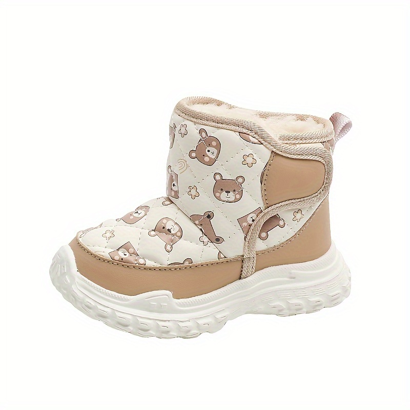 Girls Snow Boots Winter Warm Velvet High Quality Outdoor Shoes Boys' Shoes  Non-slip Soft Sole Shoes