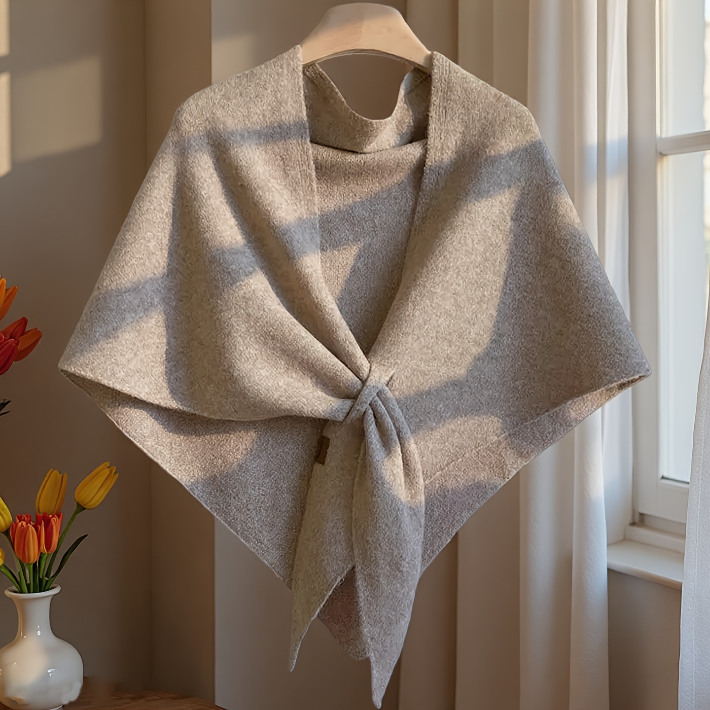 1 2Pcs Womens Elegant Shawl Scarf Winter Warm Windproof Wrap