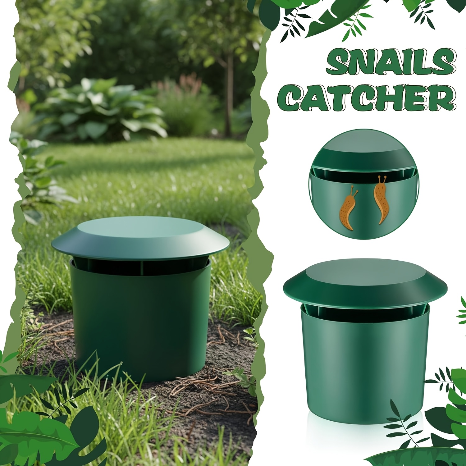 20pcs set farm specific snail and slug trap kit   5 jars 5 lids 10 garden labels reusable plastic material suitable for large vegetable gardens and   gardening tool Product details 0
