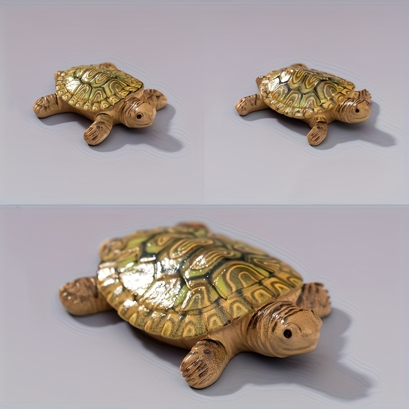 Adorable Turtle Family - 1pc/3pcs/5pcs Mini Aquatic Decor For & Aquariums, Lifelike Floating Garden Ornaments Gift Idea