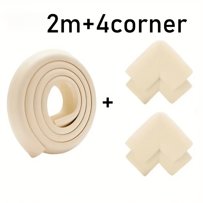 2-meter Silicone Safety Protection Strip With 4 Non-toxic Adhesive Corner Protection Strips For Furniture And Bed Protection