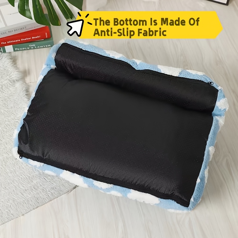 cozy cloud pattern pet sofa bed for dogs cats large   soft warm detachable cover ideal for indoor outdoor use   sofa bed   design durable polyester cover pet beds Product details 8