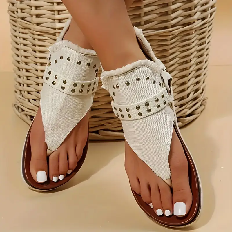 womens metal decor toe summer details 3