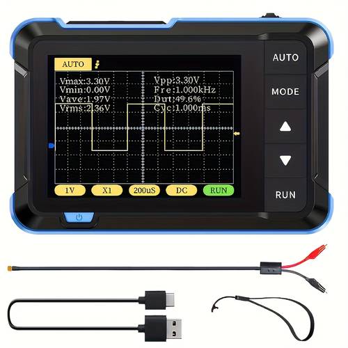 portable transistor tester 2 5msa s sampling rate digital oscilloscope 200khz mini tablet oscilloscope type c charging