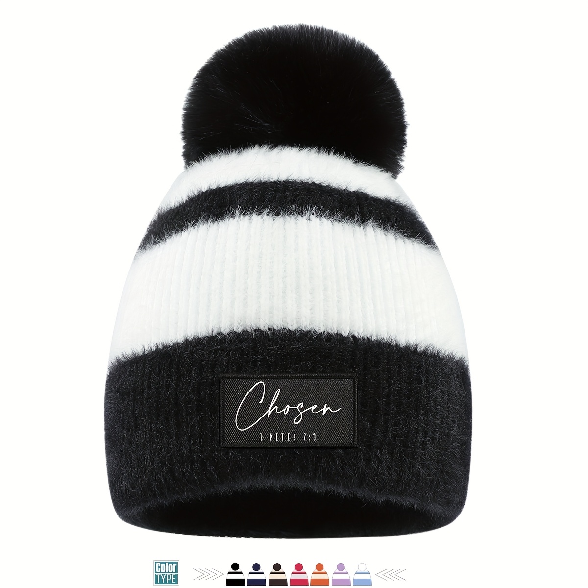 TEMU 1 cappello invernale unisex in peluche con scelta - Cappello e caldo per sci, a , Natale, sci, snowboard - invernale , regalo per le vacanze