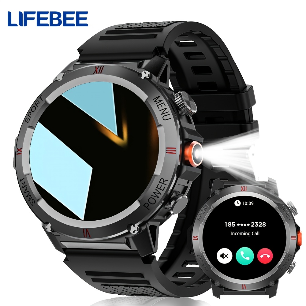 Image of Lifebee Men's Watch: Features Led Lighting, Call Functionality, Designed For Outdoor Activities, Fitness Tracking, Step Counting, And Over 100 Exercise , Including Distance And Calorie Tracking