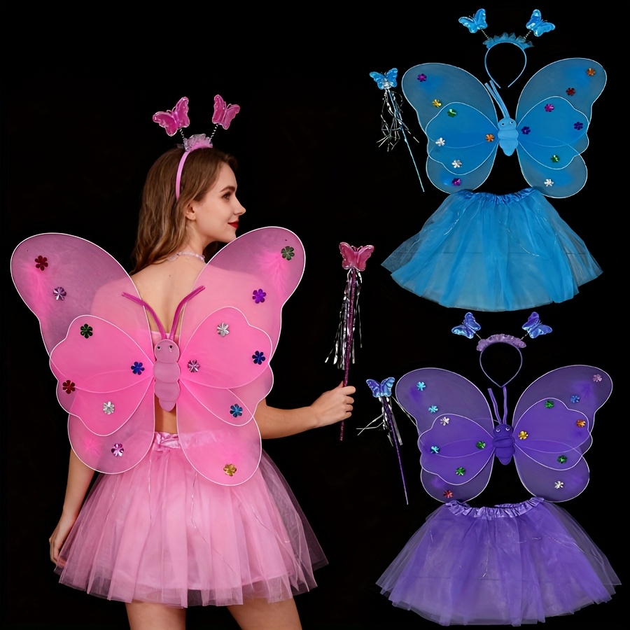 sachin and babi light blue dress Full Outfit- Lavender Fairy Princess Rave Clothes,Rave Outfits,Edc, Small
