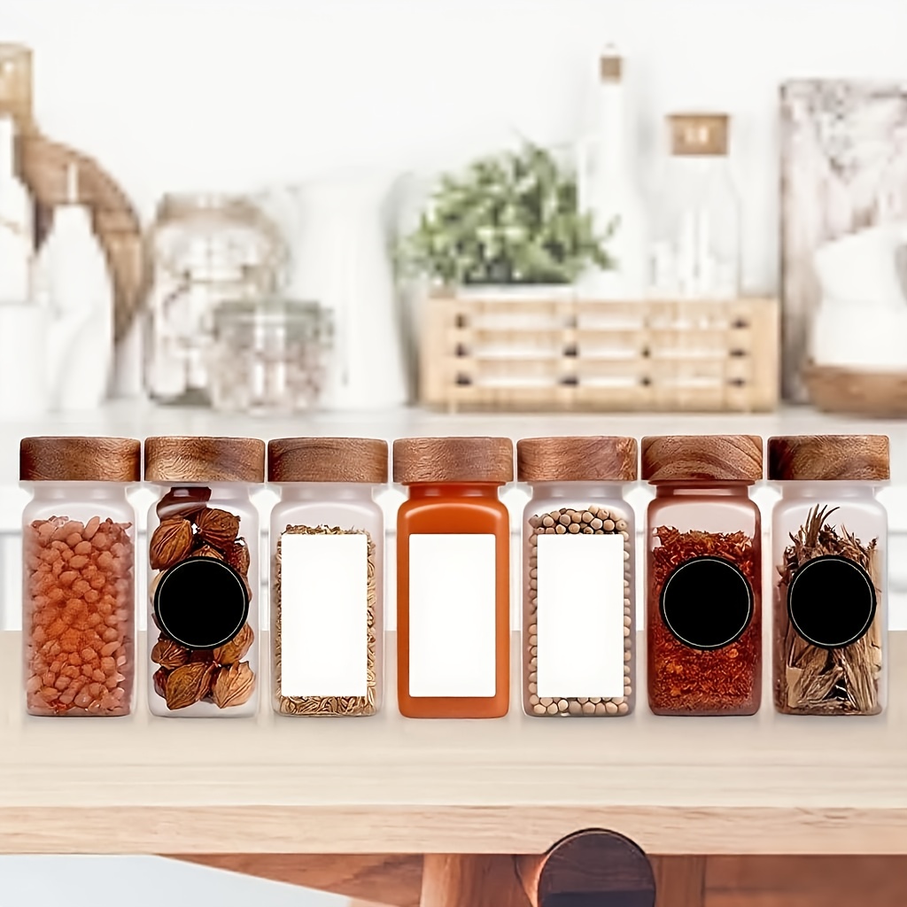 12 24 pack plastic spice jars labels pens 6oz Temu - Main Image