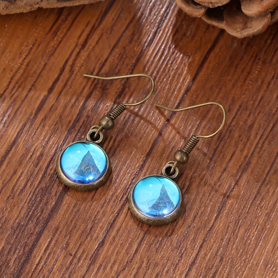 TEMU 2pcs Fashion Earrings, Vintage Style Brass Cottagecore Earrings, Drop Earrings, Earrings For Men And Women, Bohemian Earrings, Fashion Jewelry,