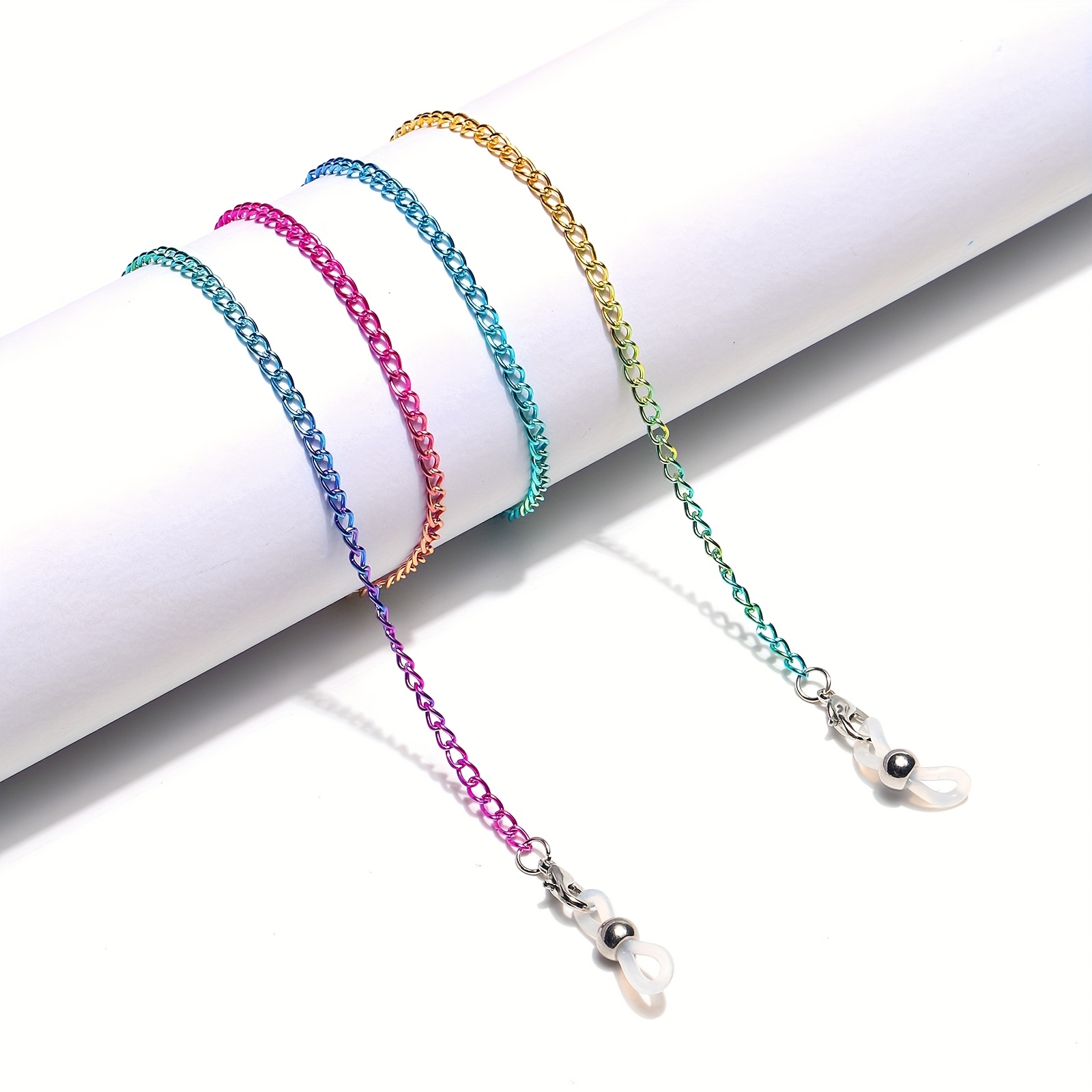 Non-slip Trendy Metal Glasses Straps, Colorful Eyewear Chains, And Mask Chains
