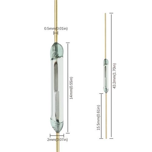 8pcs magnetic reed switches magnetic induction closure 2 14mm spring switches industrial electrical contacts white golden options suitable for security industrial machinery uncharged without battery