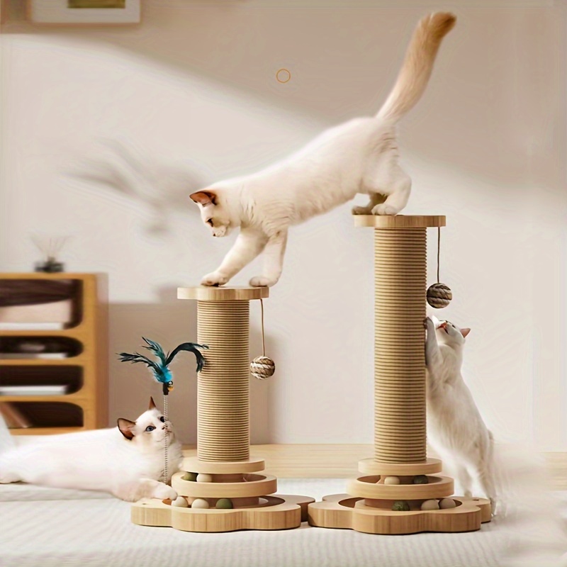 

1pc Durable Cat Toy Made Of Sisal, Wear-resistant Non-drop Dander, Cat Scratching Post, Cat Climbing Frame, Pet Toy, Pet Supplies