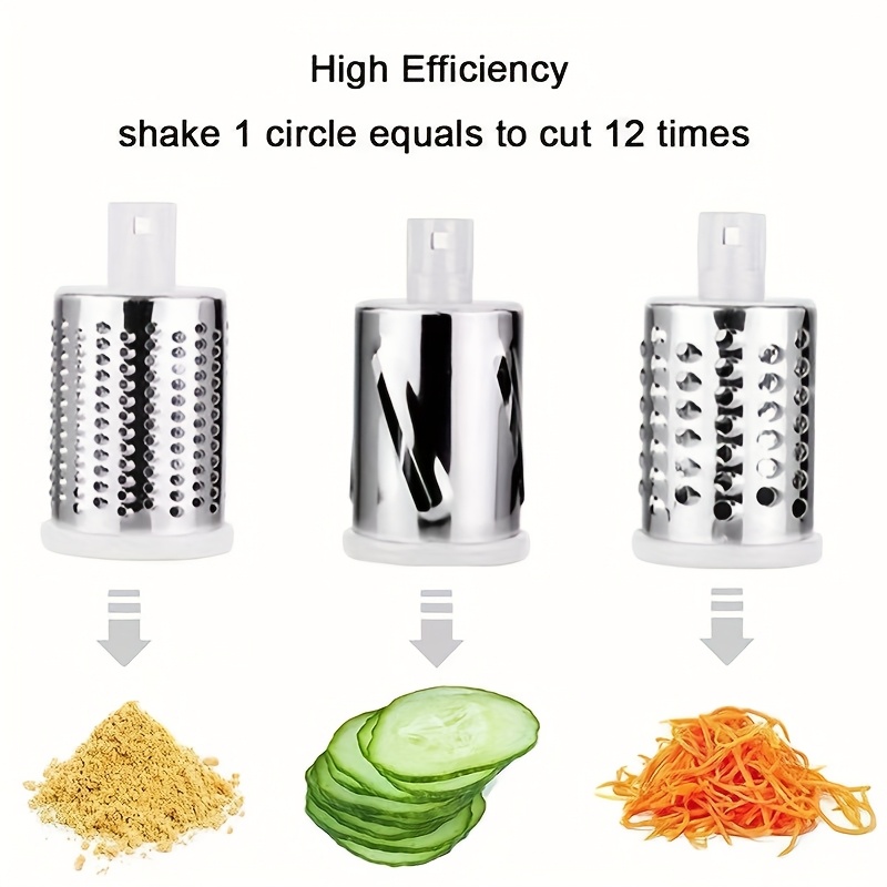 manual rotary vegetable cutter with   slicer cheese grater and food   plastic kitchen tool for chopping slicing and grating fruits vegetables and potatoes details 5