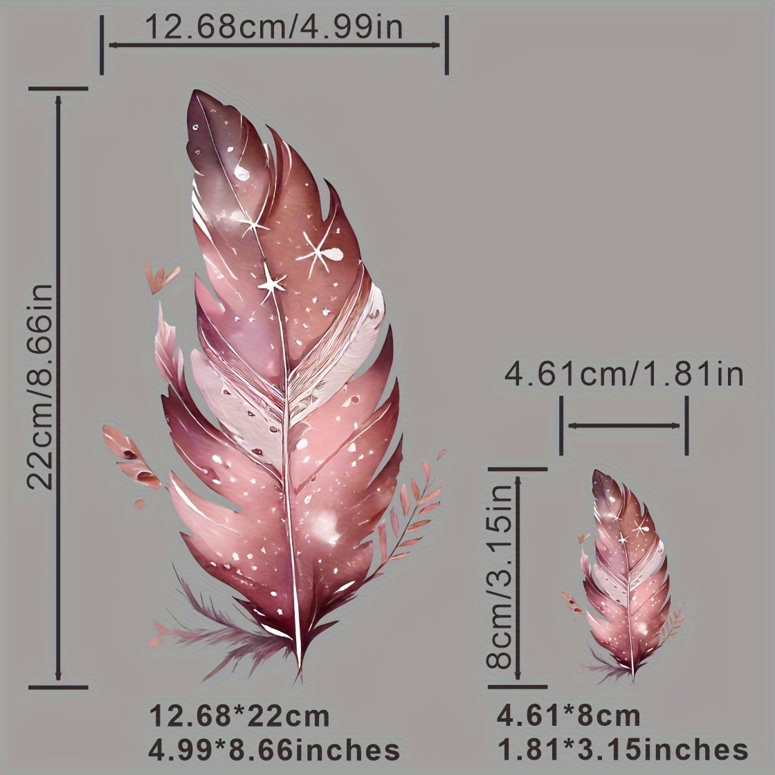 Boho Feather Heat Transfer Patches - Iron-on Diy Decals For T-shirts, Backpacks & Caps | Washable & Durable | 1pc/2pcs/3pcs Piece