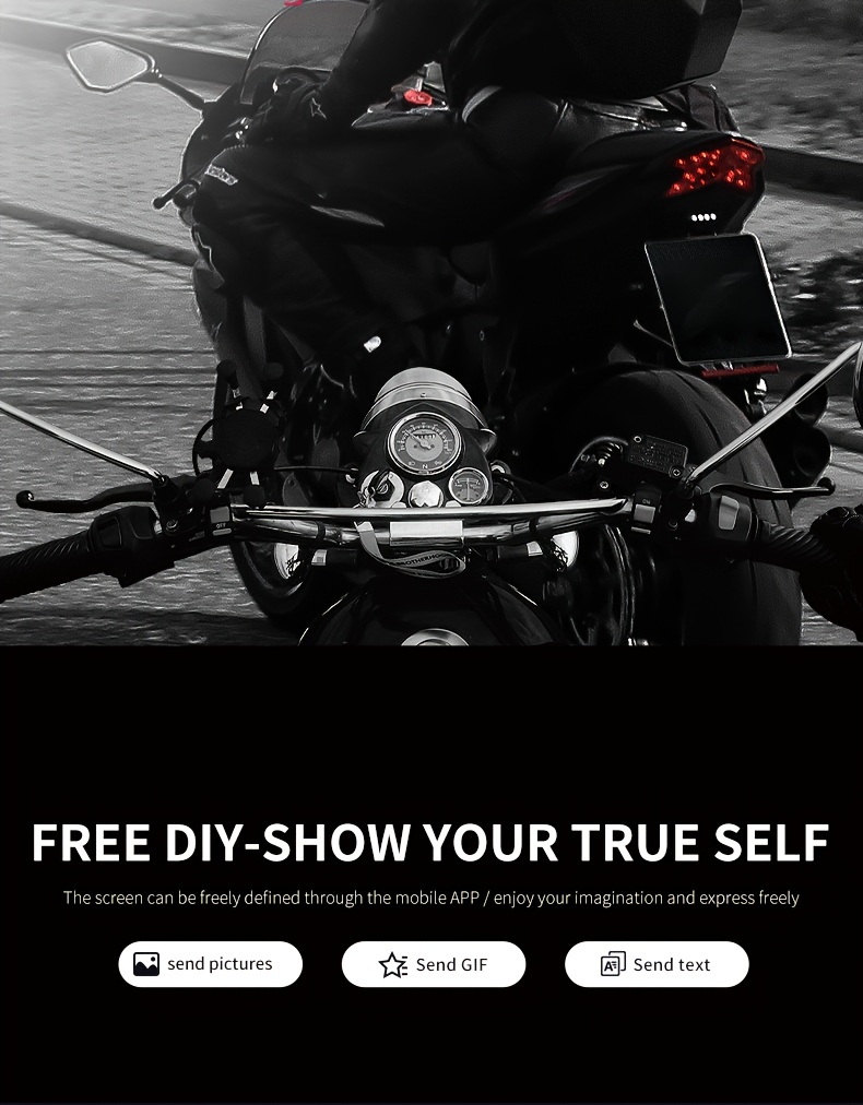 Sac à dos LED pour ordinateur portable Crelander avec yeux, sac à dos LED pour moto Chevalier de 45,72 cm avec écran couleur programmable, grand sac à casque rigide de grande capacité, sac à dos tendance pour la randonnée, le camping, le vélo et les voyages