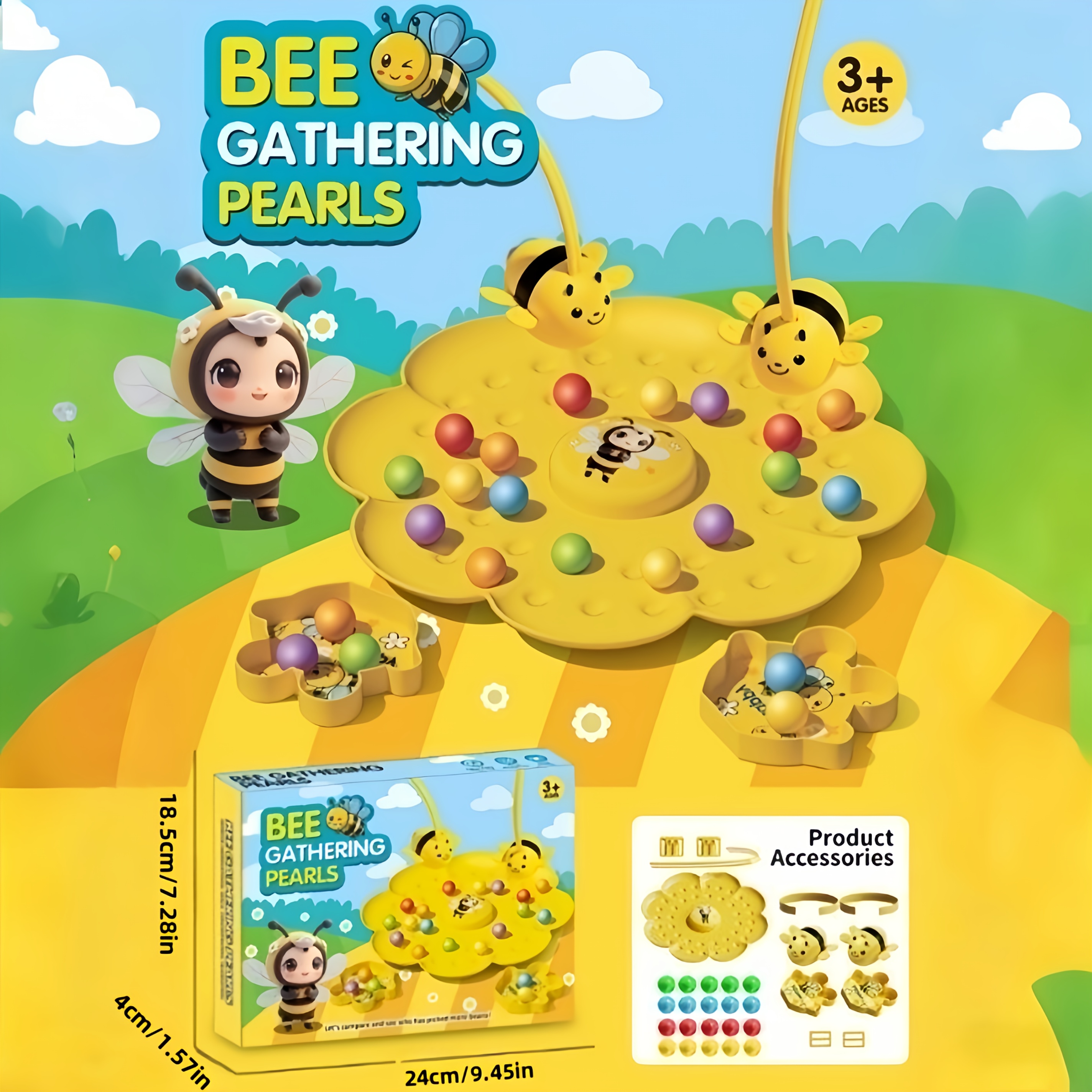 Een Set van 69 Stuks Nieuwigheid Kleine Bij Bordspel Speelgoed, Educatief Vissen, Geschikt voor Ouder-Interactie, Meespelers Spellen