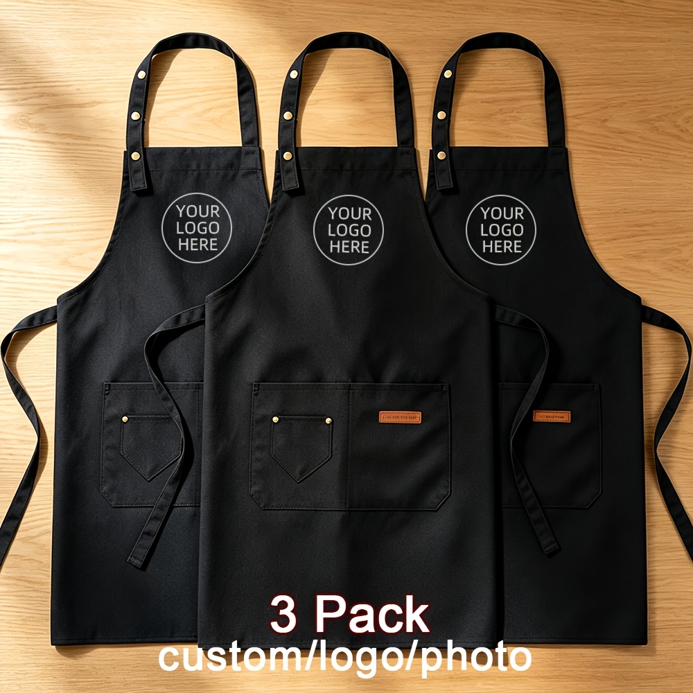 TEMU 3 piezas, con | Unisex con bolsillo | Ideal para manicuras, panaderos, , personal de servicio, peluqueros y maquilladores | para cocinas,