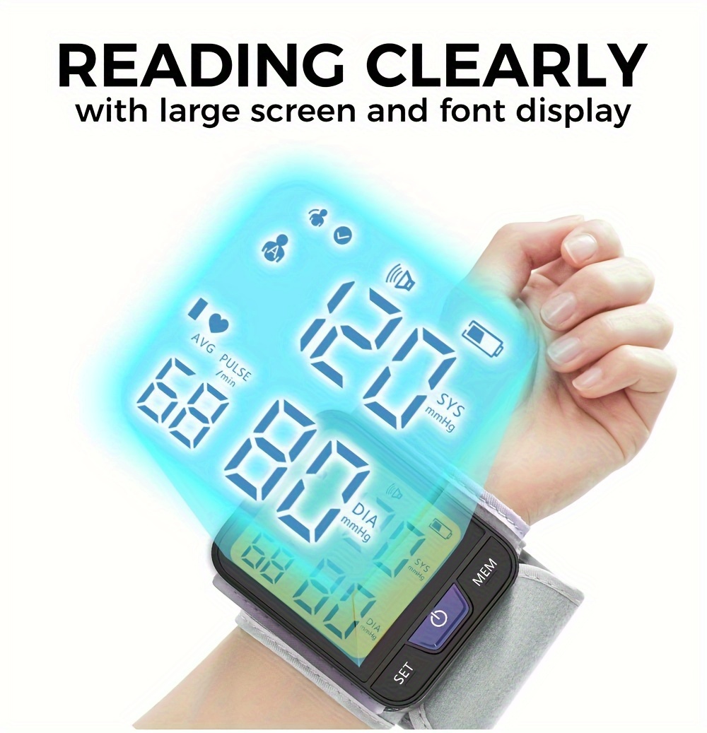     wrist   with voice large tricolor display digital automatic cuff carrying case included batteries not included Product details 4