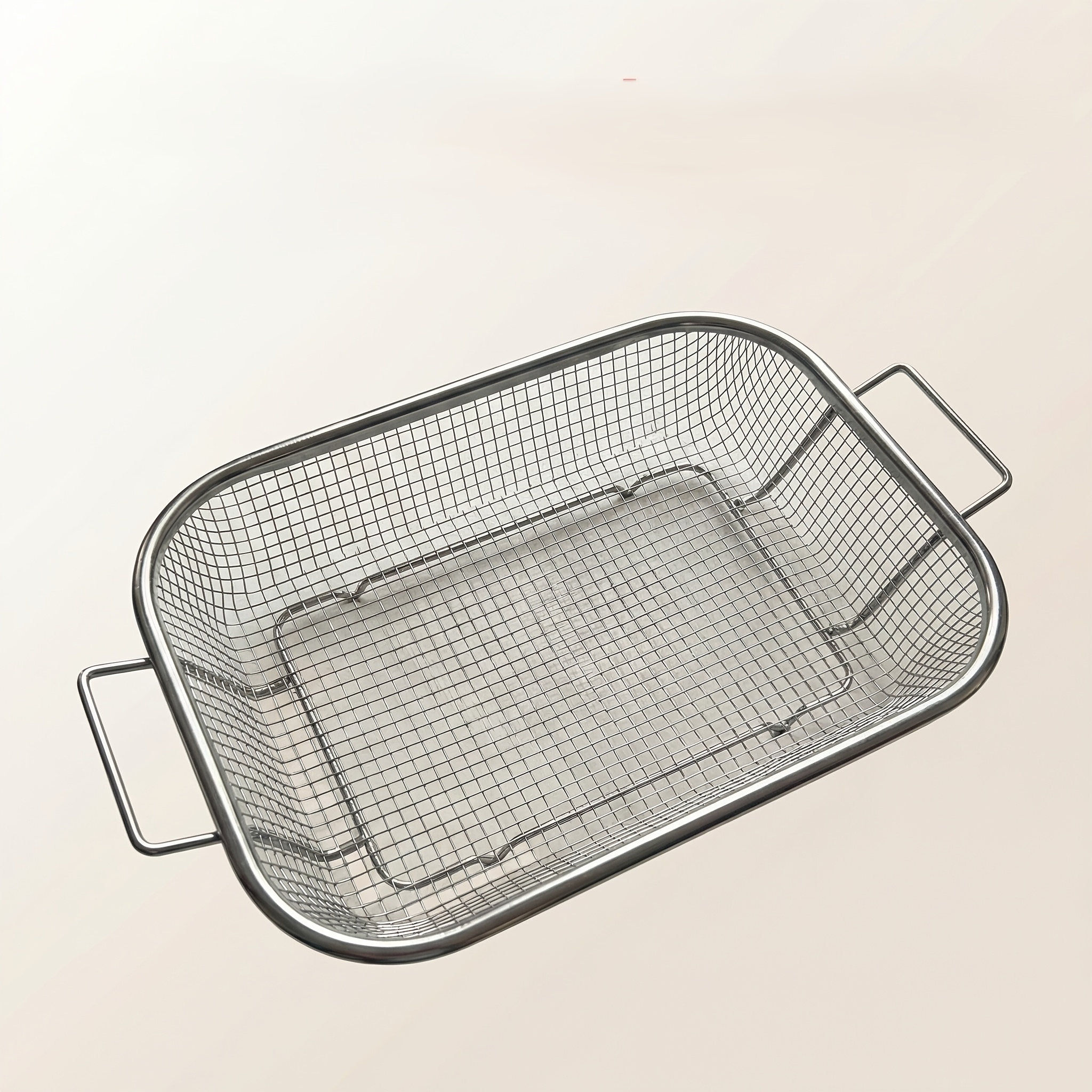 E-shop Edelstahl quadratischer BBQ-Grillkorb mit Griffen – Mehrzweck-Abtropf- & Bratnetz für Gemüse, Fleisch & mehr – für Grillen im Freien, Camping &