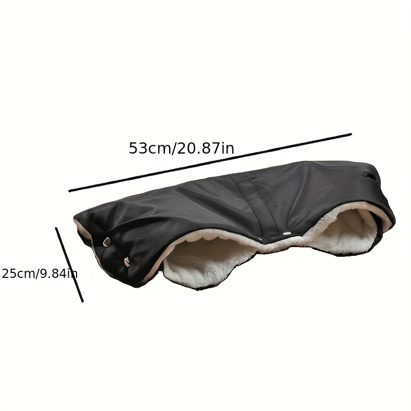 stroller hand   winter thickened pushchair gloves black warm anti freeze windproof snowproof stroller pram gloves details 0