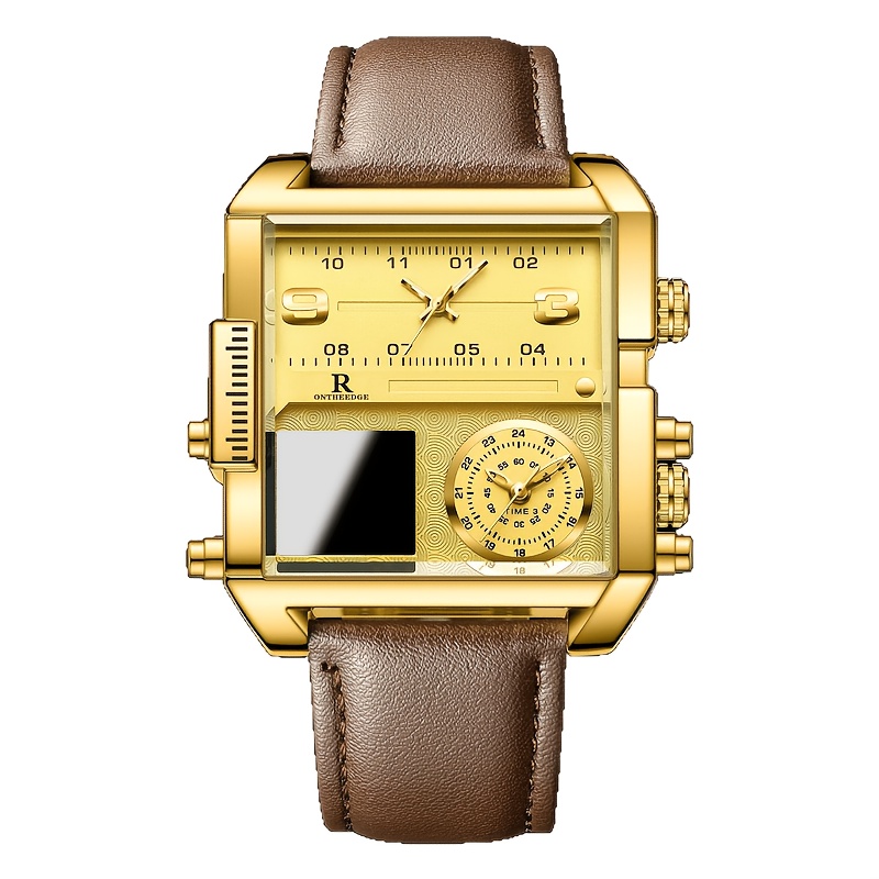 Golden Luxury Watch For Men, High-end 's Watch, Men's Wristwatch, Everyday Wear, Men's Gift, Vintage Design, Elegant , Automatic Movement, Mechanical Watch, Watch, , Fashionable Men, Without Battery