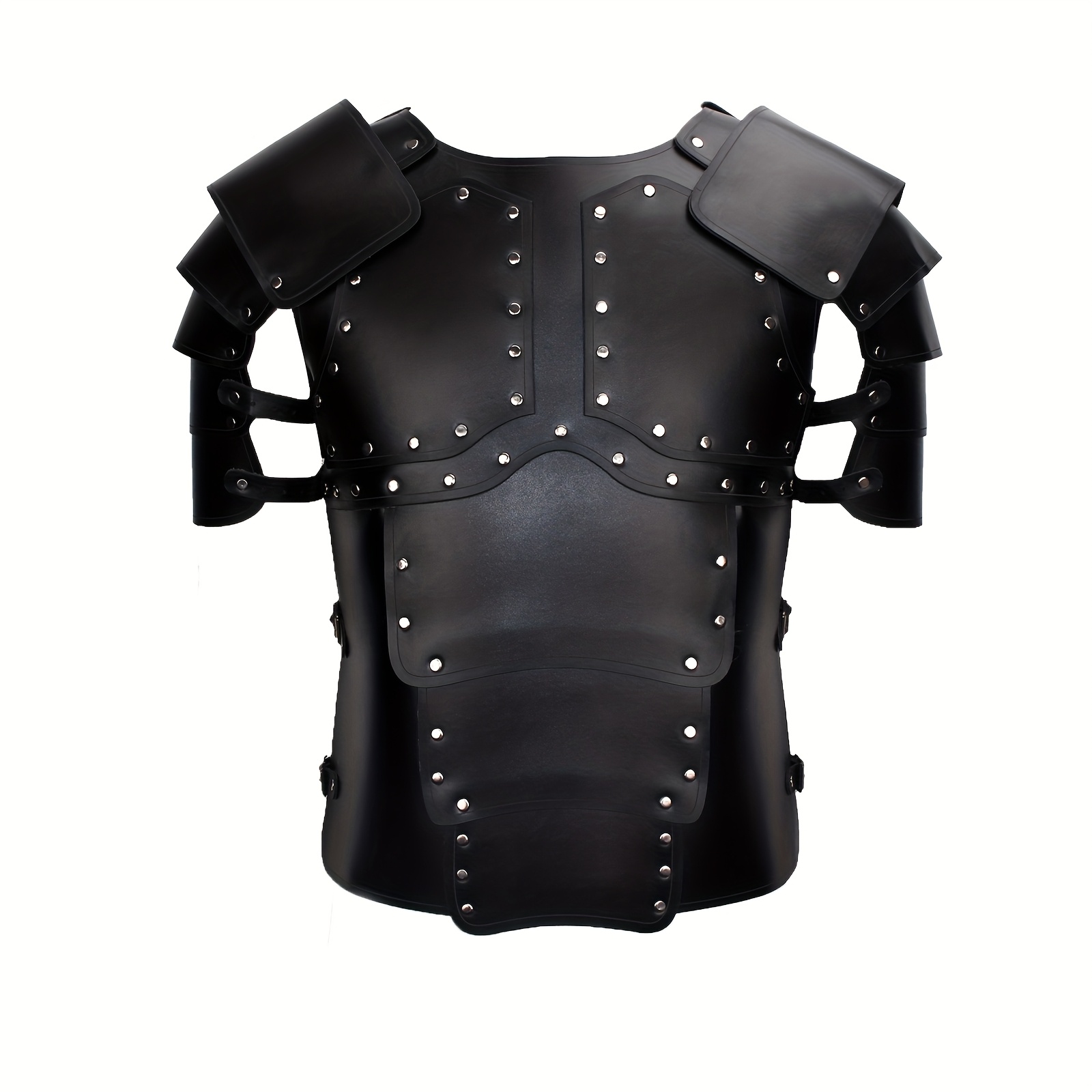 Image of Handcrafted Faux Leather Armor Of European Medieval Renaissance, Including Armor Sets, Breastplates, And Shoulder Pads For Roman Warriors
