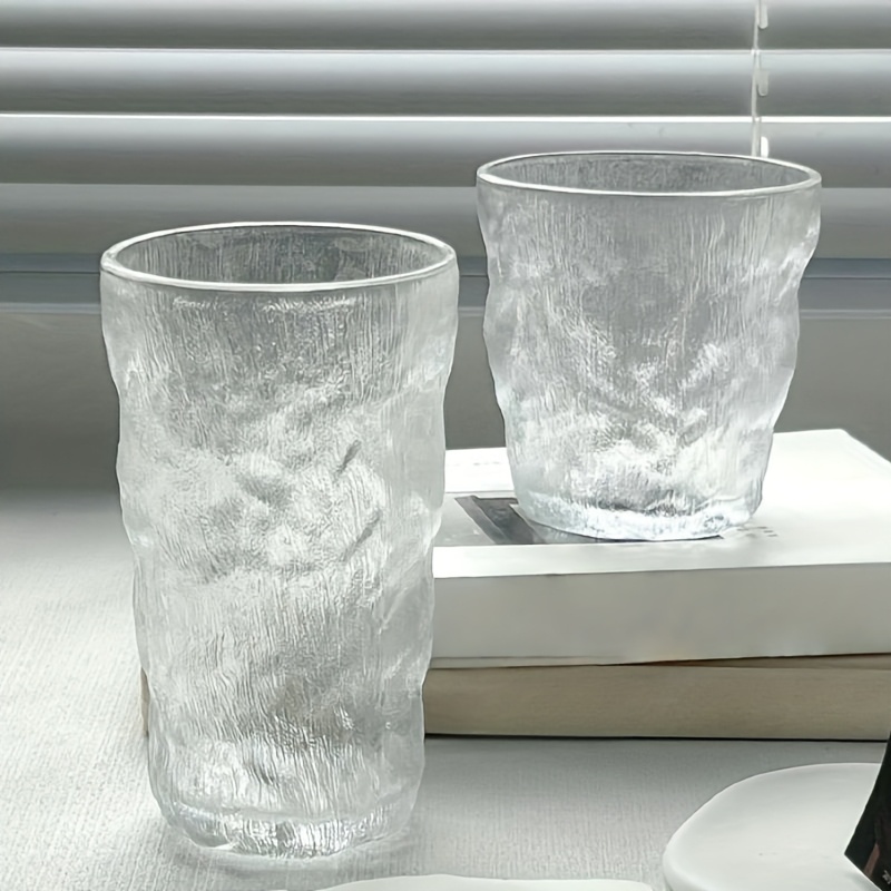 1pc elegant glass tumbler with intricate pattern ideal for wine juice ice cream     parties restaurants cafes bars reusable hand wash   drinkware intricate pattern glass durable glassware wine glasses 8