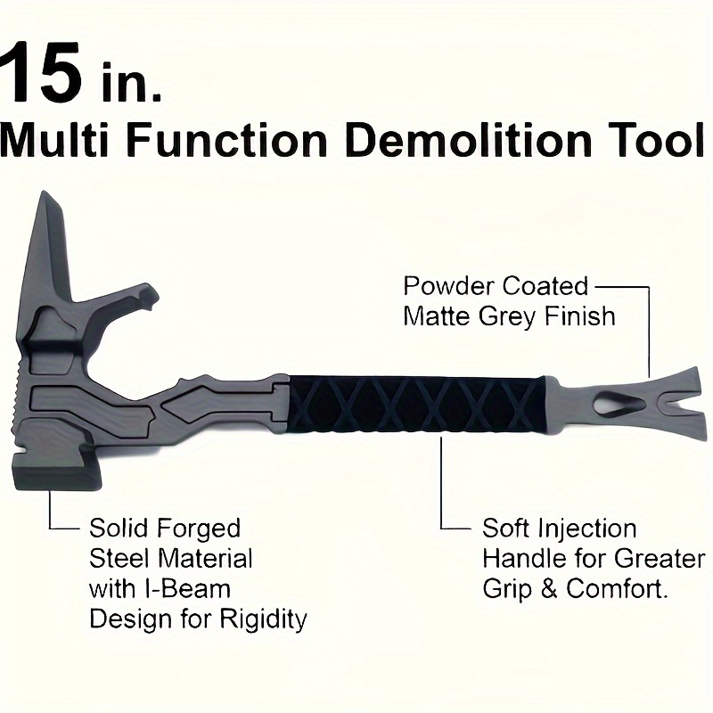 

Multifunctional Hammer With Crowbar Rescue Tool Demolition Tool Hammer Hand Tool