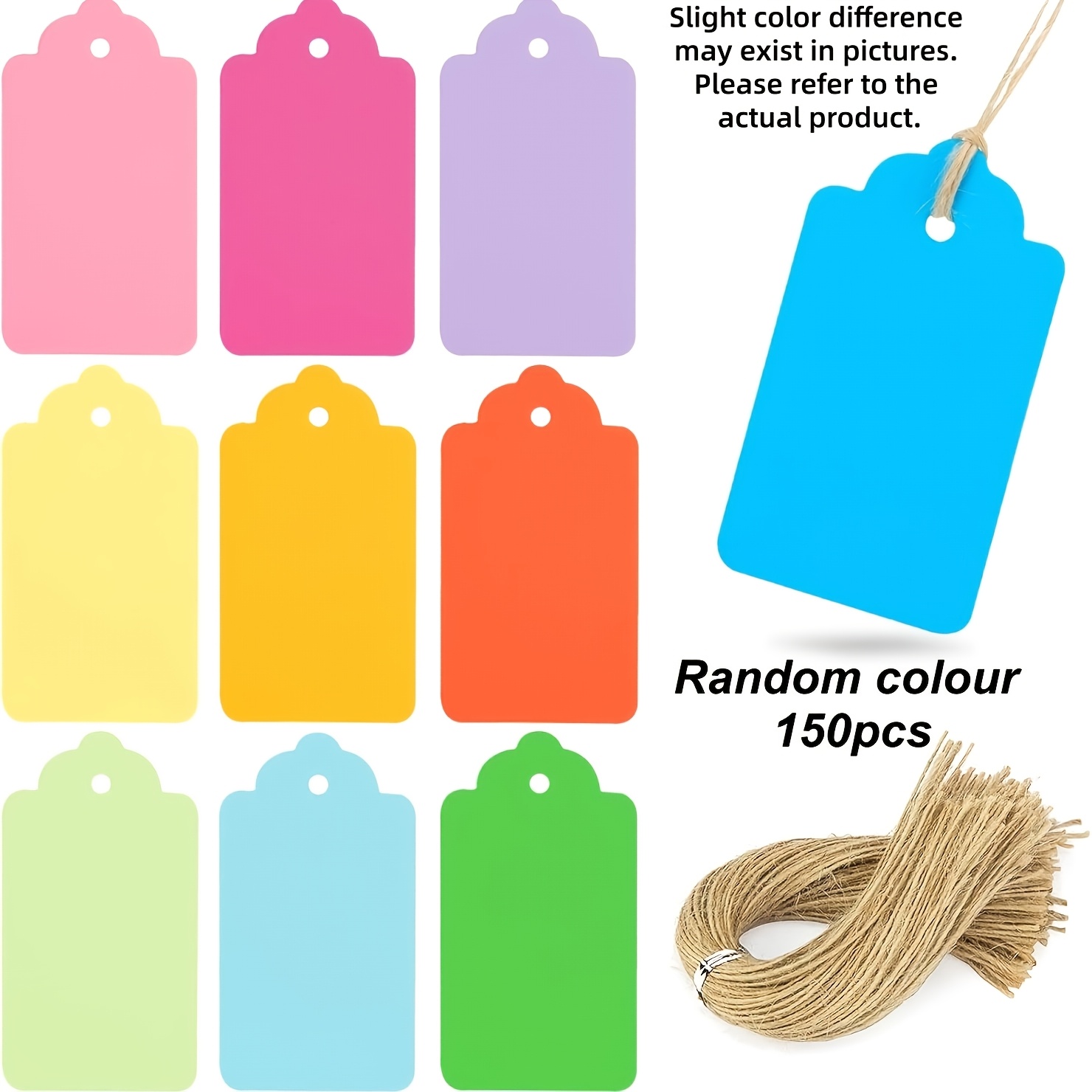TEMU 150pcs Waterproof Plastic Hanging Tags For Gardening - Random Color Succulent Plant Labels