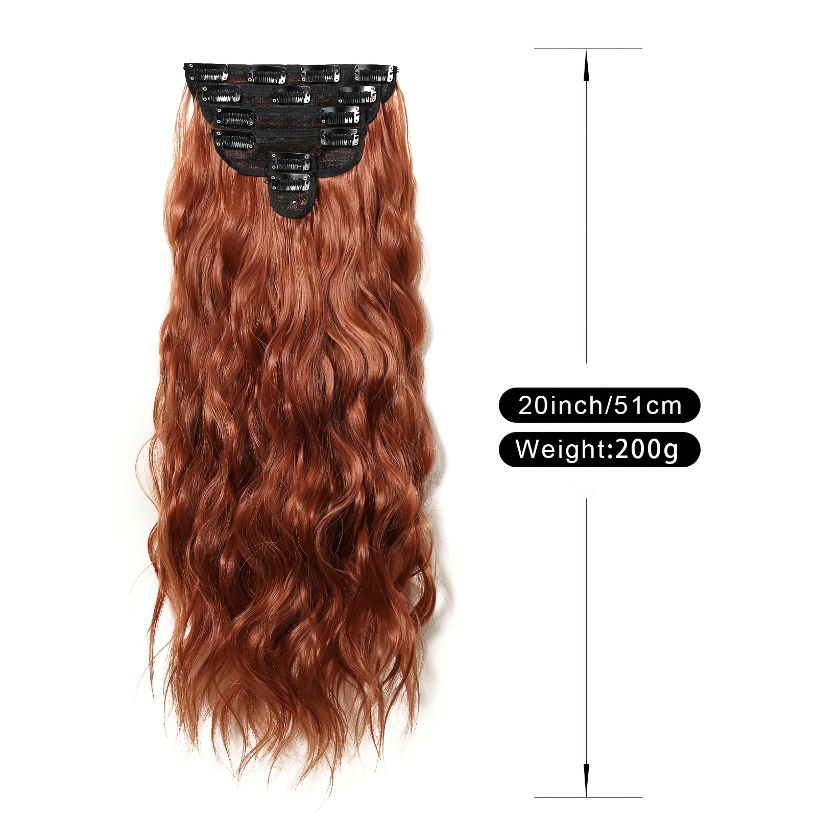 6pcs 20-inch Long Curly Wig For Women - -resistant Synthetic Fiber Hairpieces With Volume & Wave, European Curly Wave For, Theater, Daily (volume & Texture) - Easy To Style, Long Lasting)