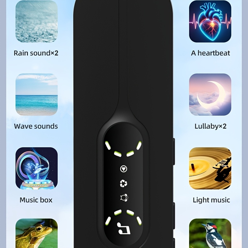 Bone Conduction Wireless Sleep Music Box - 3rd Gen High-Tech Under-the-Pillow Design, Exclusive Music Without Distractions, White Noise Reduction, Timed Shutdown, Supports Card Mode, Rechargeable Lithium Battery, Type-C Charging, Portable Audio Device for Relaxation, Sleep Aid, Sleek Cylindrical Design, Durable Construction